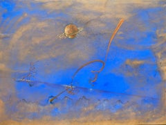 Paysage linéaire di José Gerson - Gouache su carta 69x50 cm