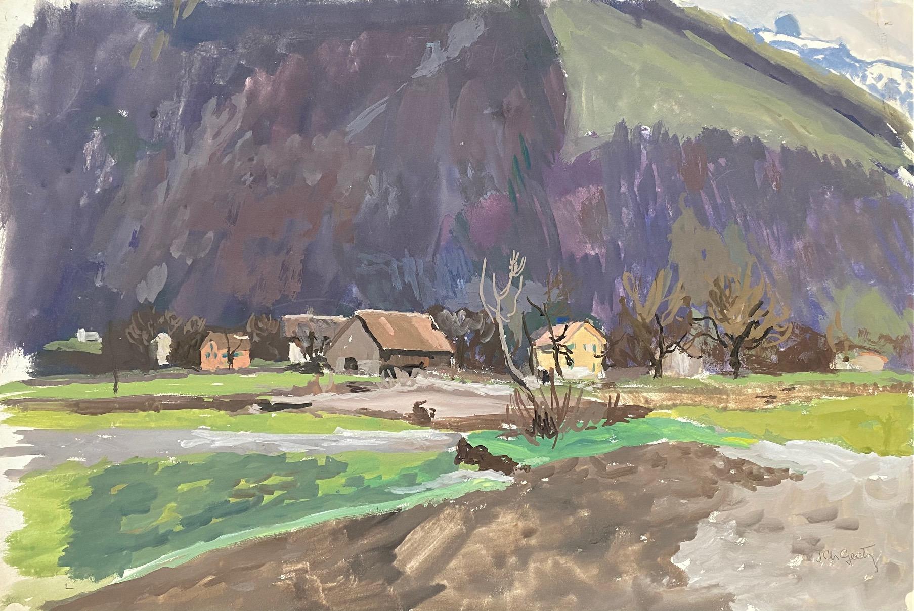 Isaac Charles Goetz Landscape Art - Swiss Valley 