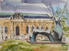 Musée d'art et d'histoire, Geneva by Pierre Duc - Watercolor on paper 60x80 cm