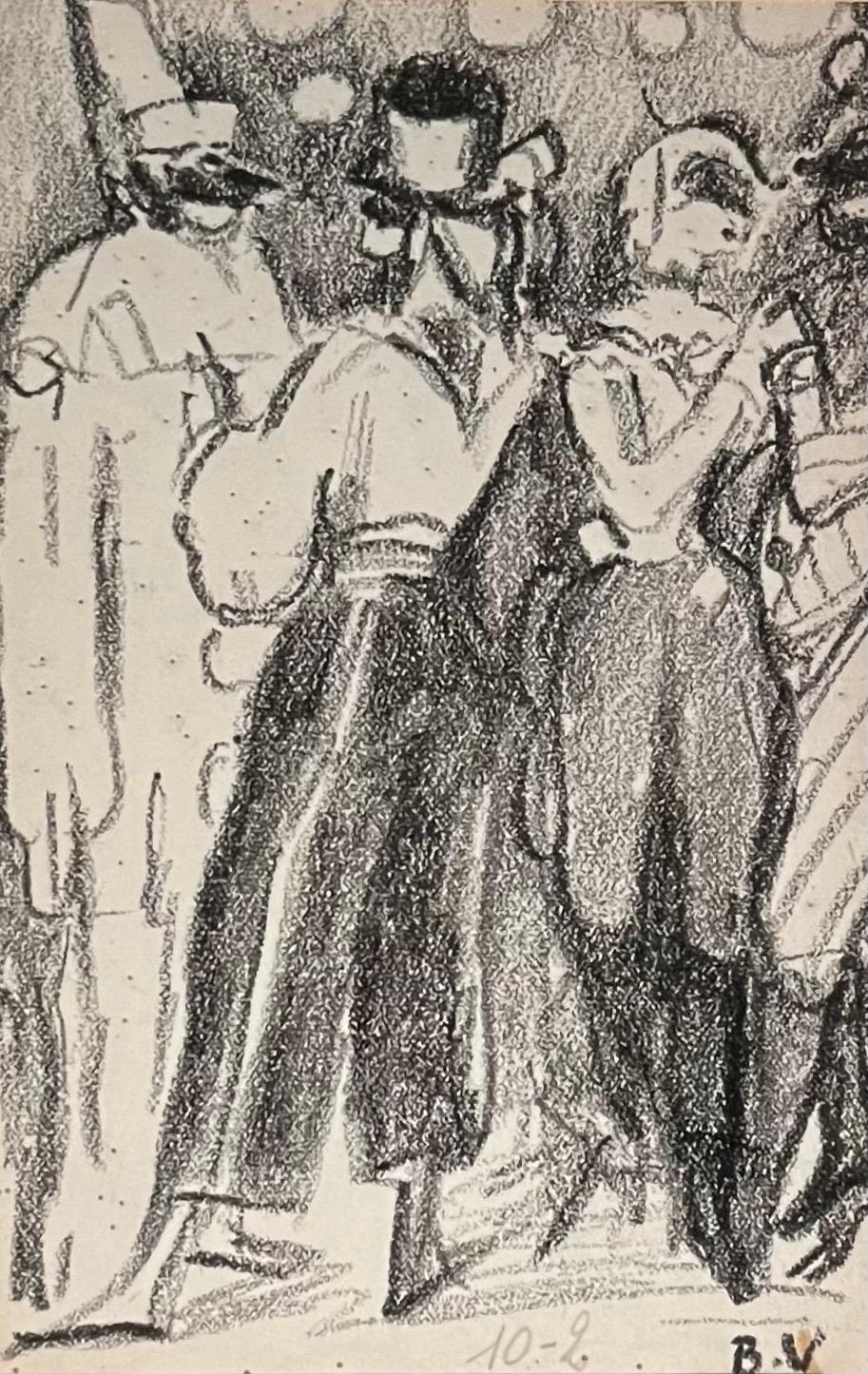 Riunione di Benjamin II Vautier - Grafite su carta - 21x15 cm