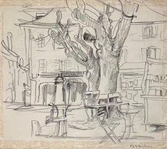 La Buvette di Benjamin II Vautier - Grafite su carta - 19x21 cm
