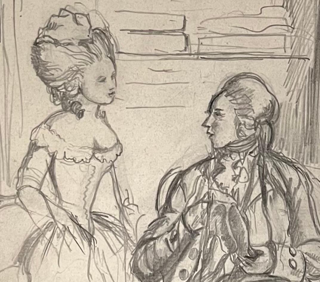 Listening N°2 di Benjamin II Vautier - Grafite su carta - 26,5x21 cm in vendita 1
