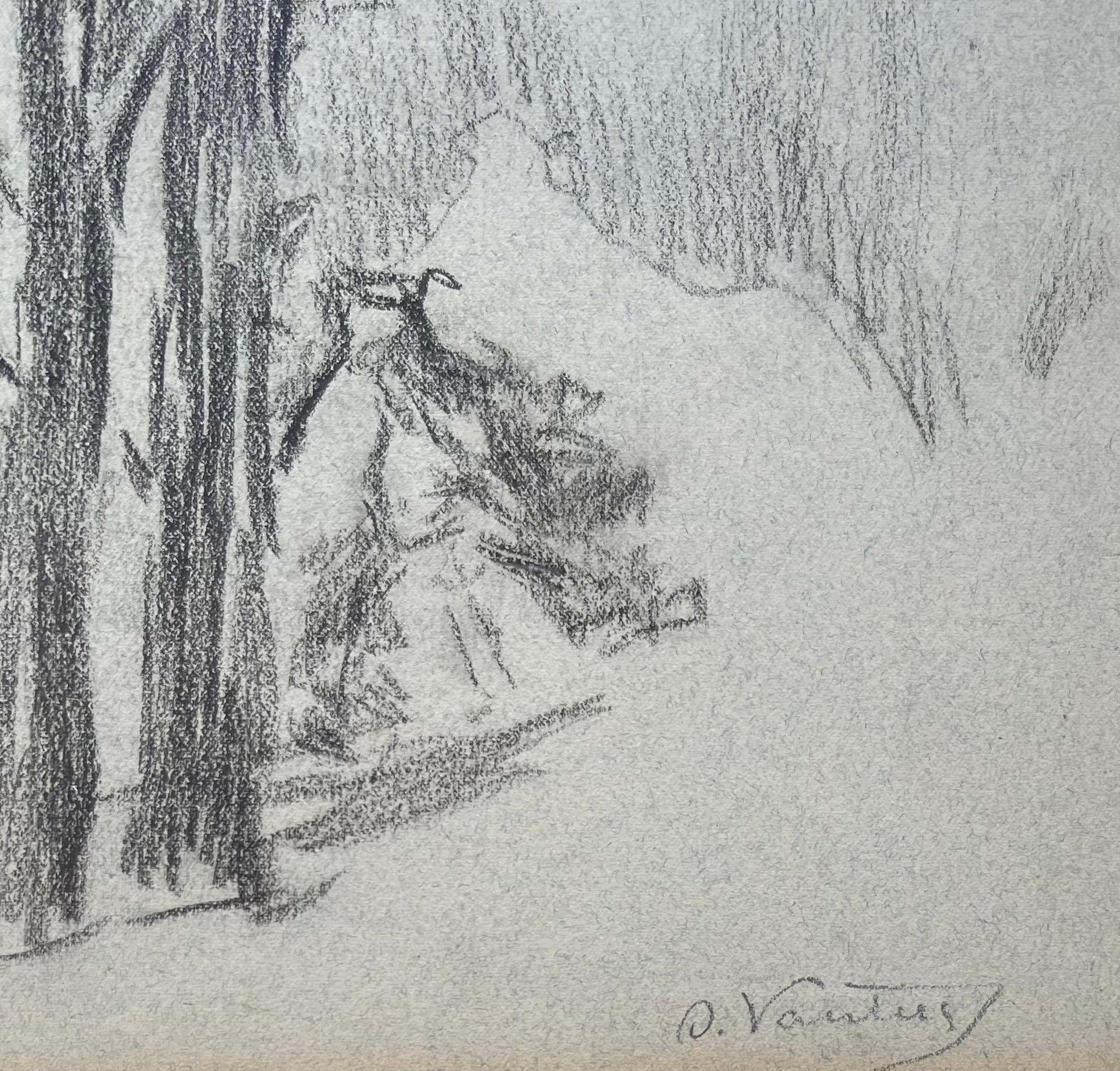 Tree by Otto Vautier - Graphite on paper - 21x29 cm For Sale 2