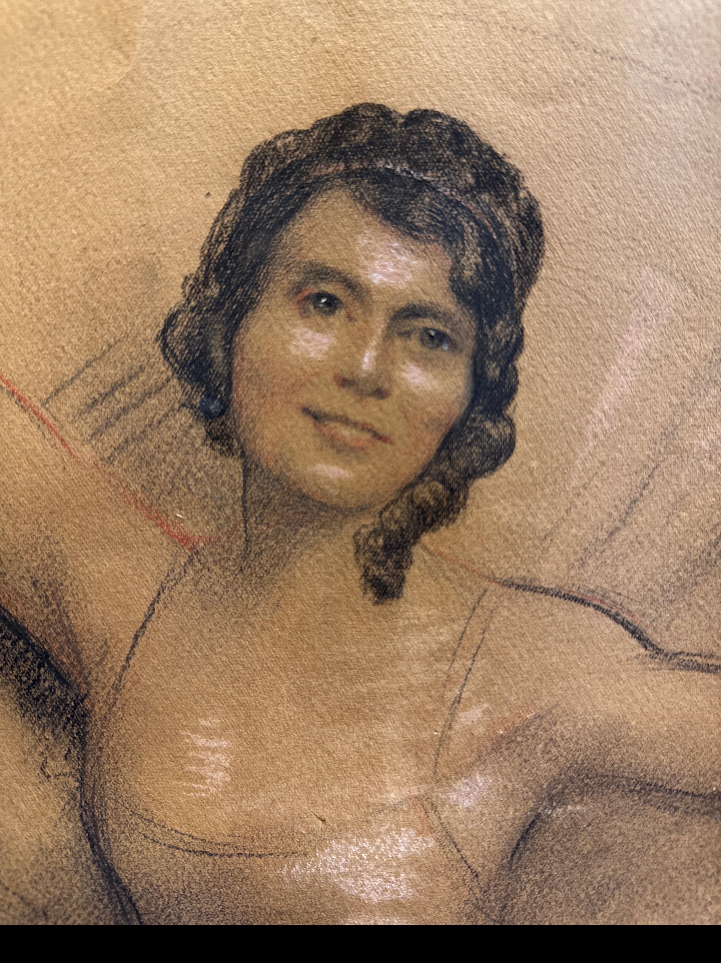 Berty Seuron, 1° ballerino di Leon-Laurent Galand - Disegno - 43x57 cm in vendita 1