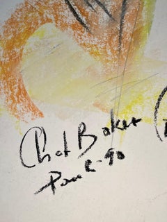 "Chet Baker" by Gilbert Pauli - Pastel on Paper - 48x32 cm