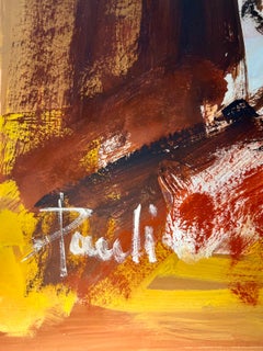 "Curling" de Gilbert Pauli - Gouache sur papier - 48x32 cm