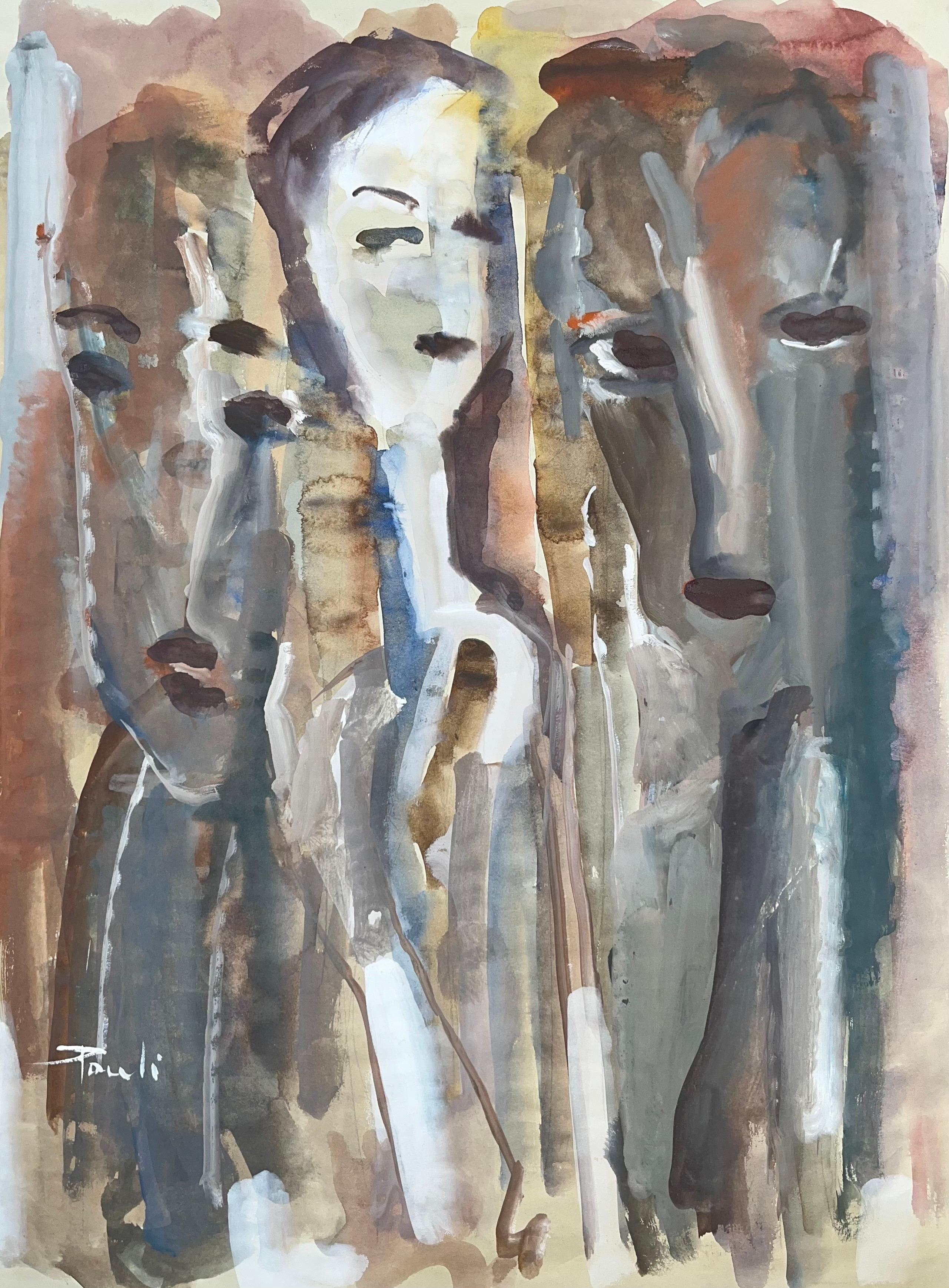 "Question" by Gilbert Pauli - Watercolor on Paper - 48x36 cm