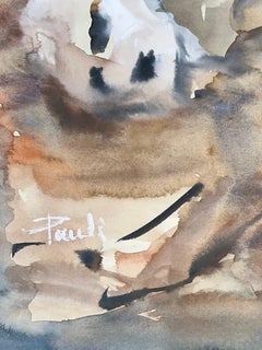 "Kinder in Rebellion" von Gilbert Pauli - Aquarell auf Papier - 48x36 cm