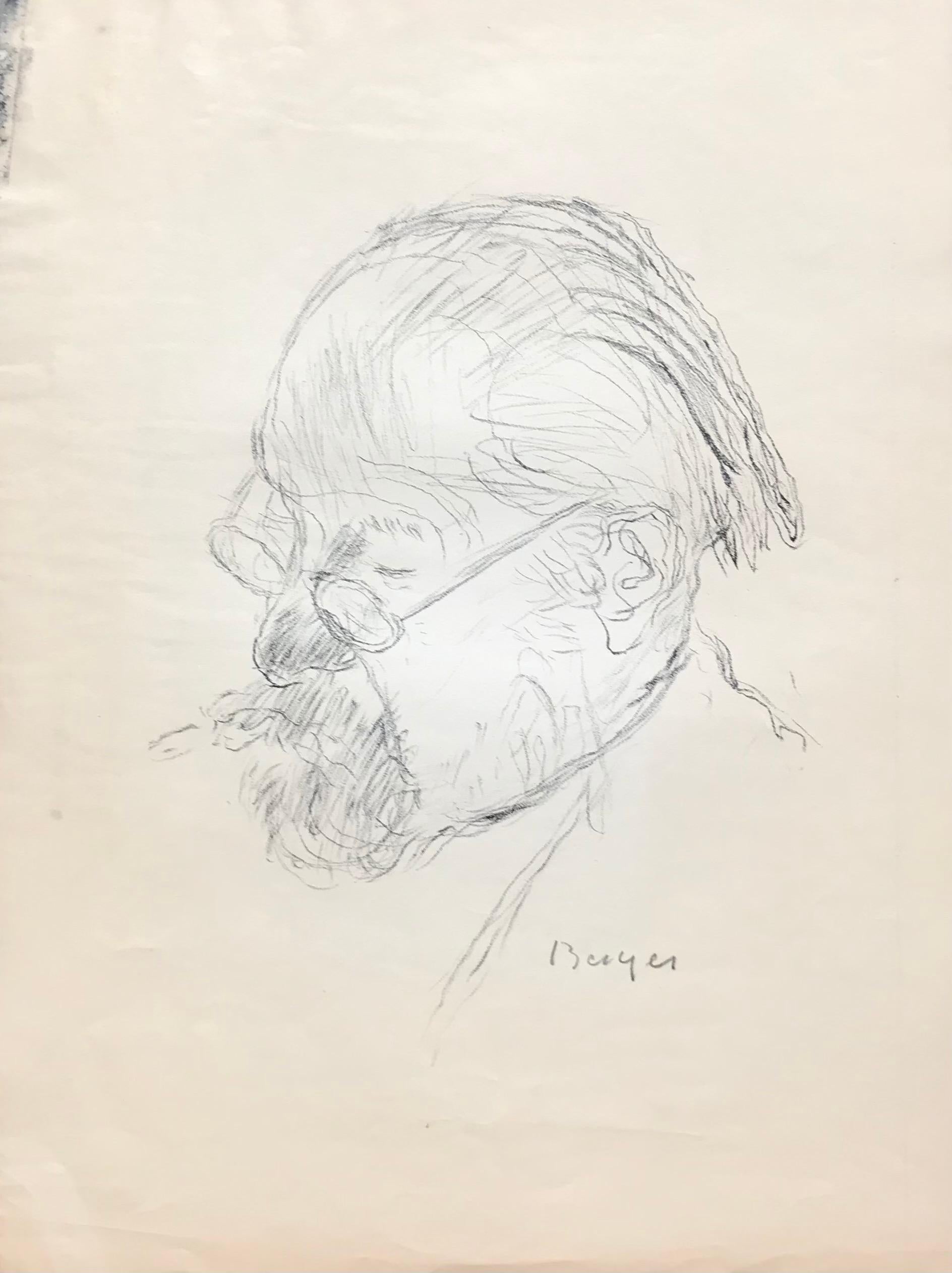 Ritratto di uomo di Hans Berger - Disegno 38x50 cm