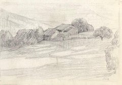 Paysage d'Henri Fehr - Drawing 20x30 cm