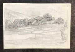 Landschaft von Henri Fehr – Zeichnung 20x30 cm