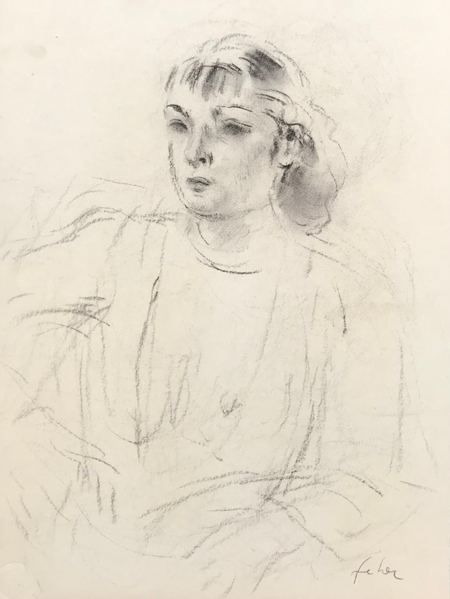 Henri Fehr  Portrait - Young woman sitting