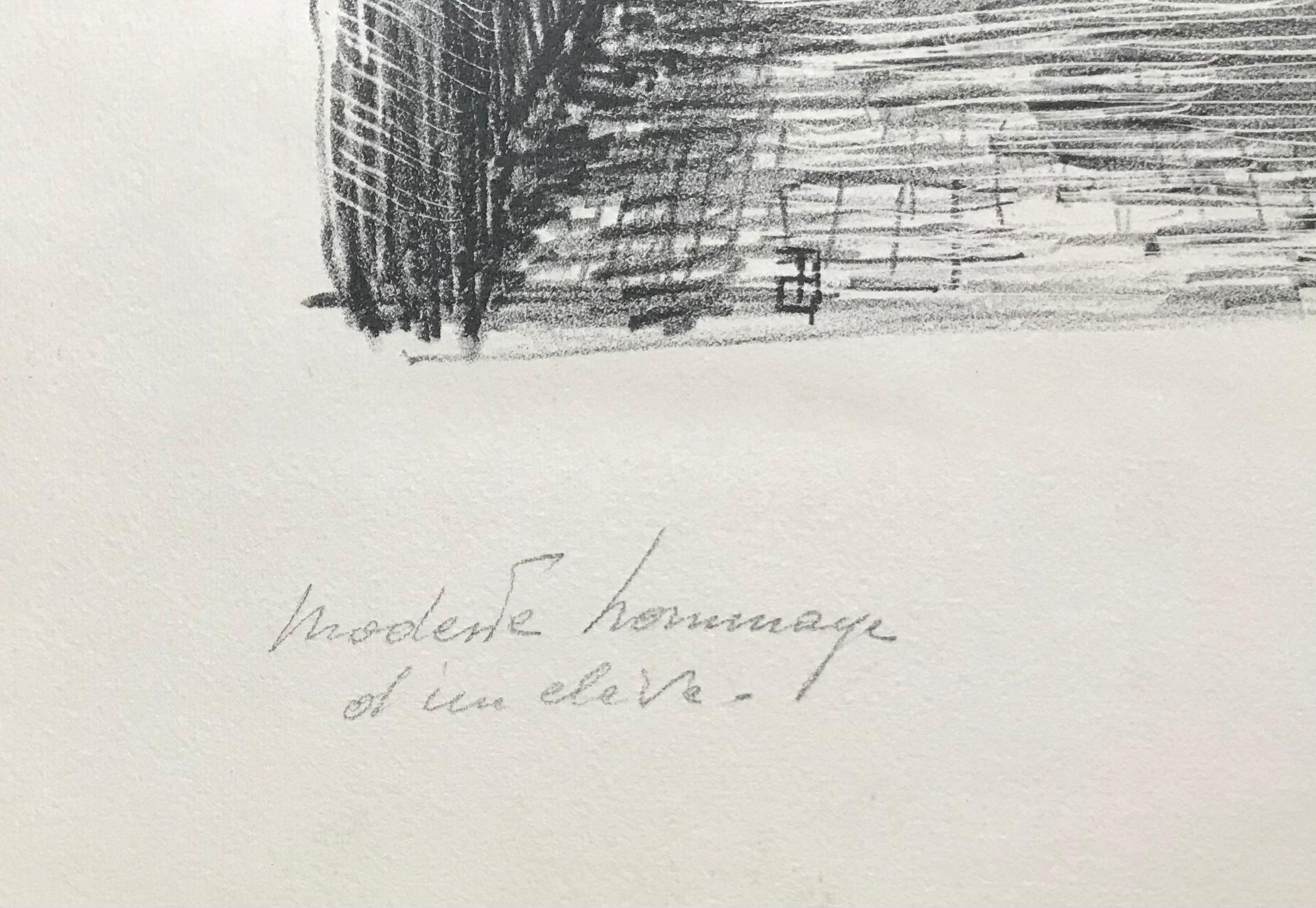 Eine bescheidene Anerkennung eines Schülers von Paul François XI - Gravur 32x50 cm im Angebot 6