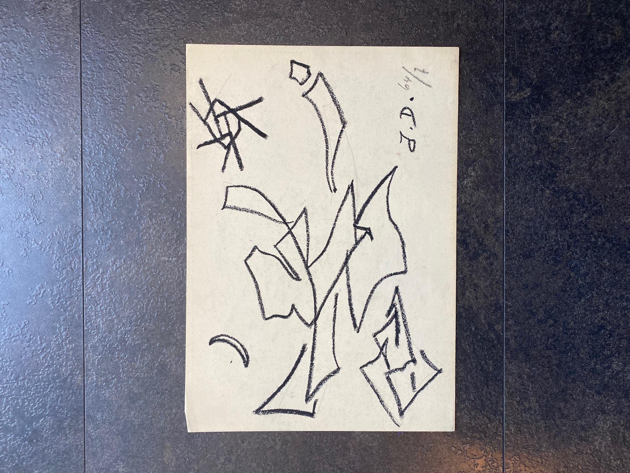 Disegno n°18 di Julien Dinou - Pastello formato A4 in vendita 2