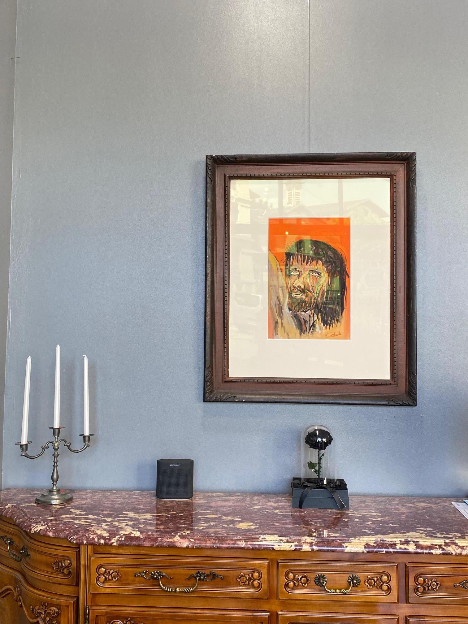 Christus by Gilbert Pauli - Gouache on paper 31x45 cm For Sale 1