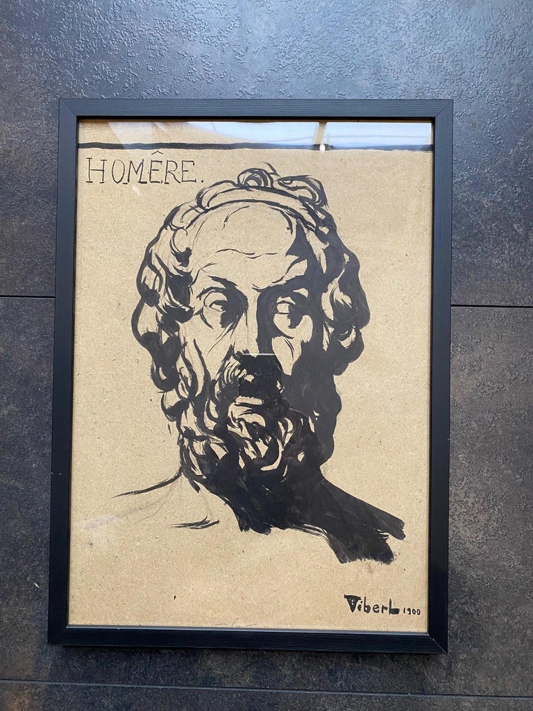 Pierre Eugène Vibert Porträt von Homère im Angebot bei 1stDibs