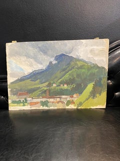 The valley by Charles Goetz - Watercolor 36x54 cm