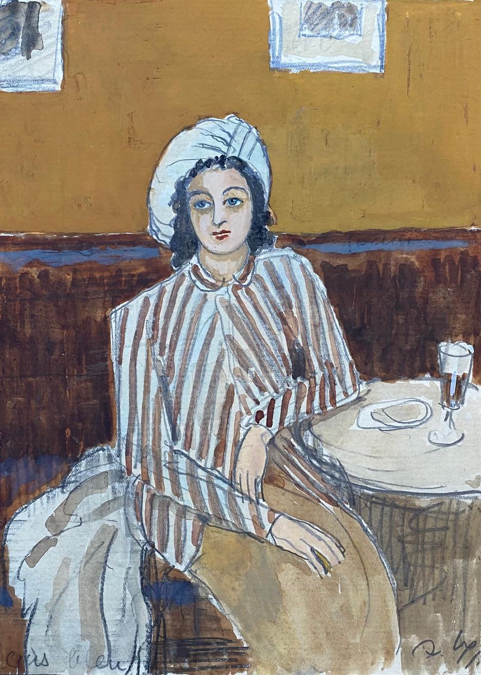 An der Bar att. to Alexandre Blanchet - Zeichnung 23x29 cm