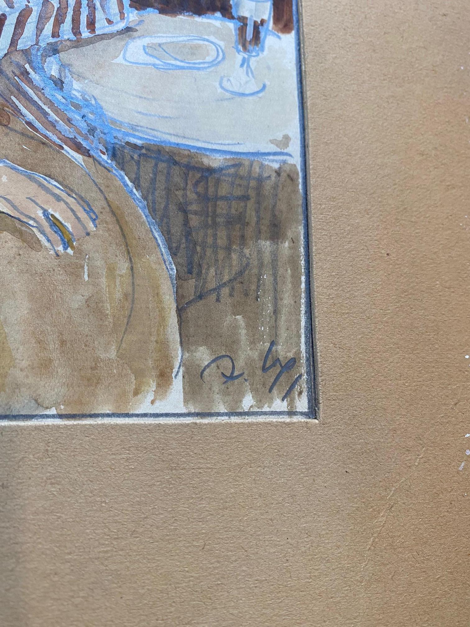 En el bar att. a Alexandre Blanchet - Dibujo 23x29 cm 2