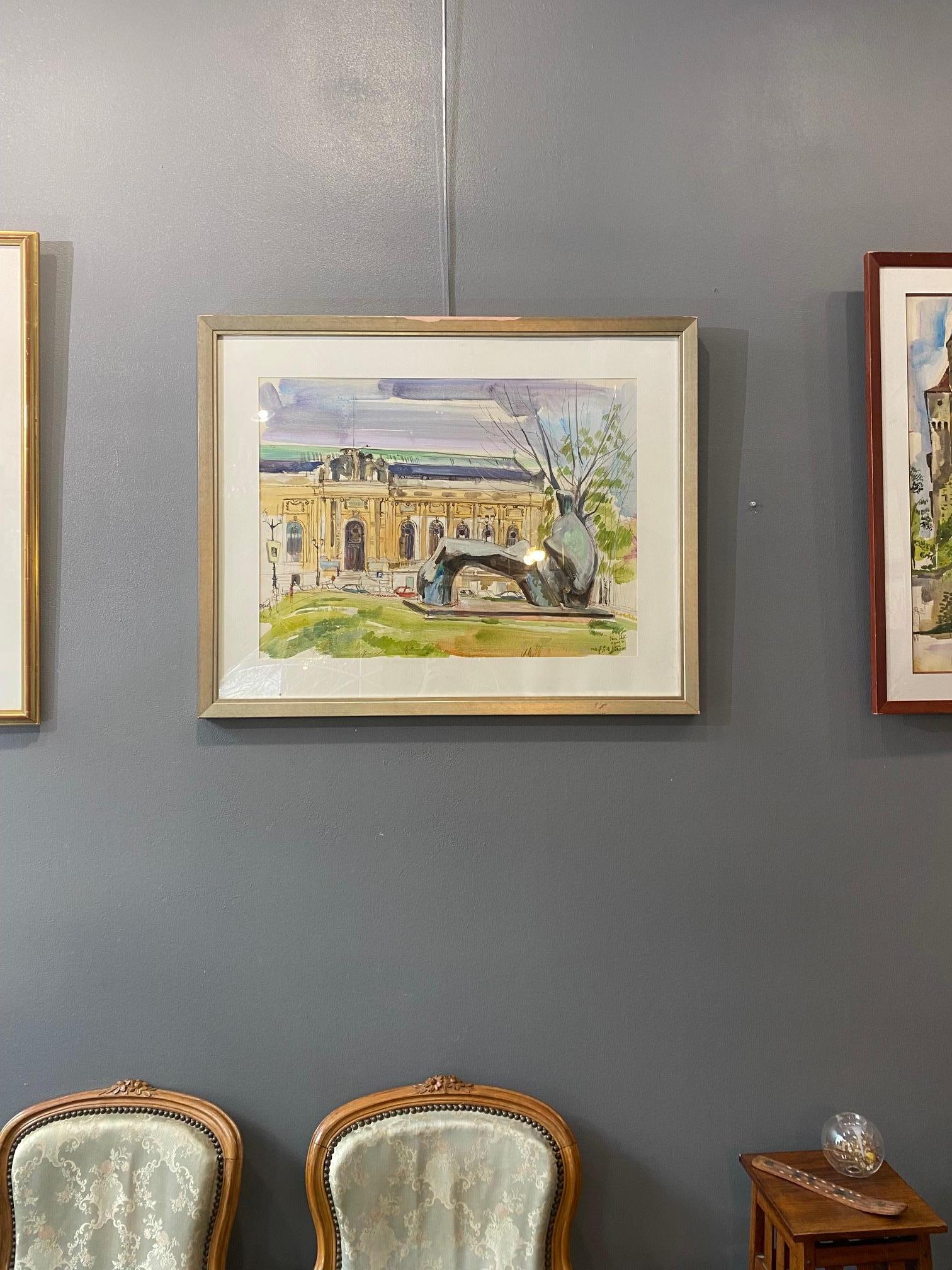 Musée d'art et d'histoire, Geneva von Pierre Duc - Aquarell auf Papier 60x80 cm 6