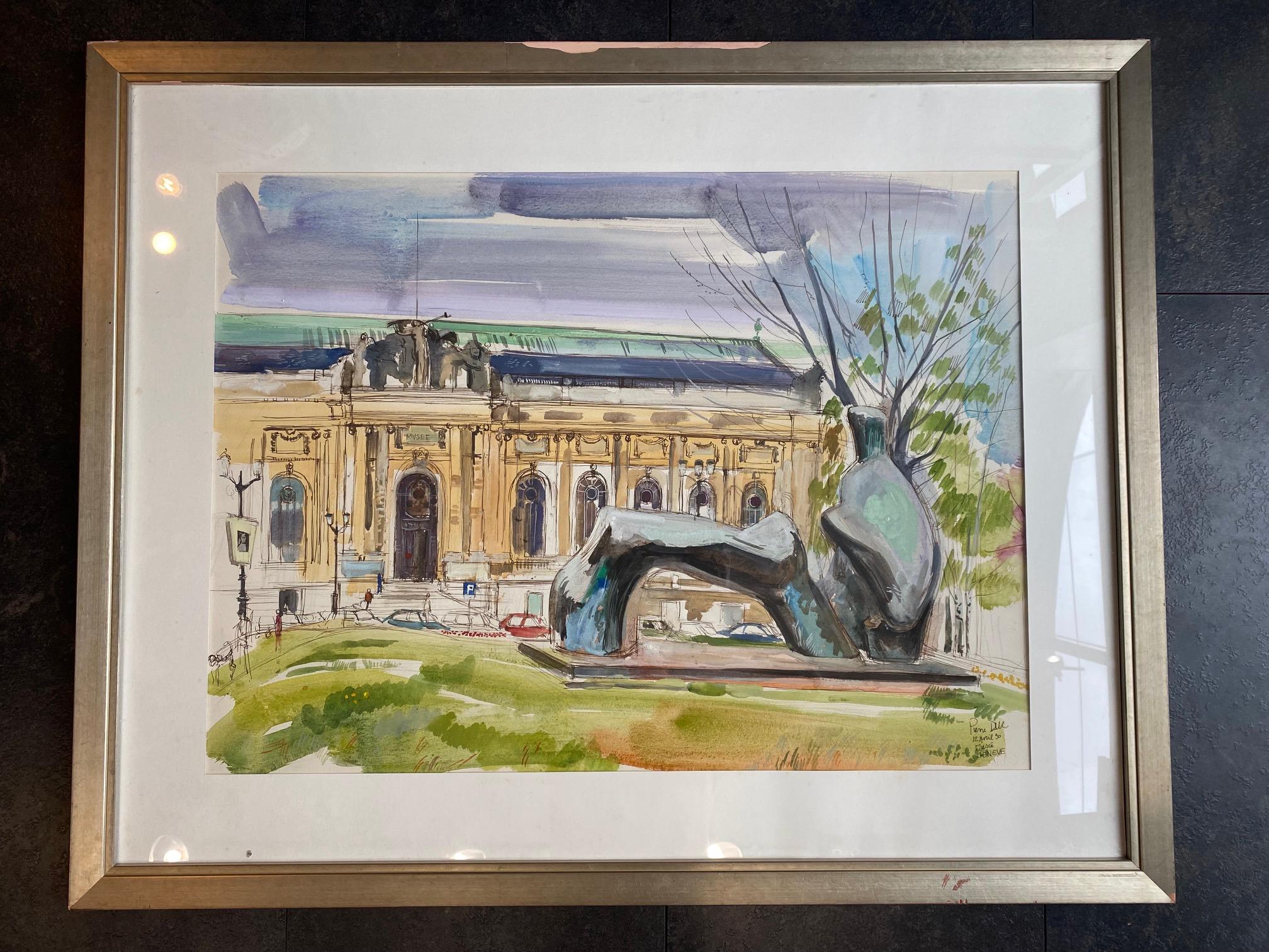 Work on paper. Framed 74x92,5 cm

Pierre Duc (born in 1945) is a French painter, engraver and sculptor.
A former student of the sculptor Georges Oudot (who created, among other things, the academician swords of Edgar Faure and Jacques Soustelle),
