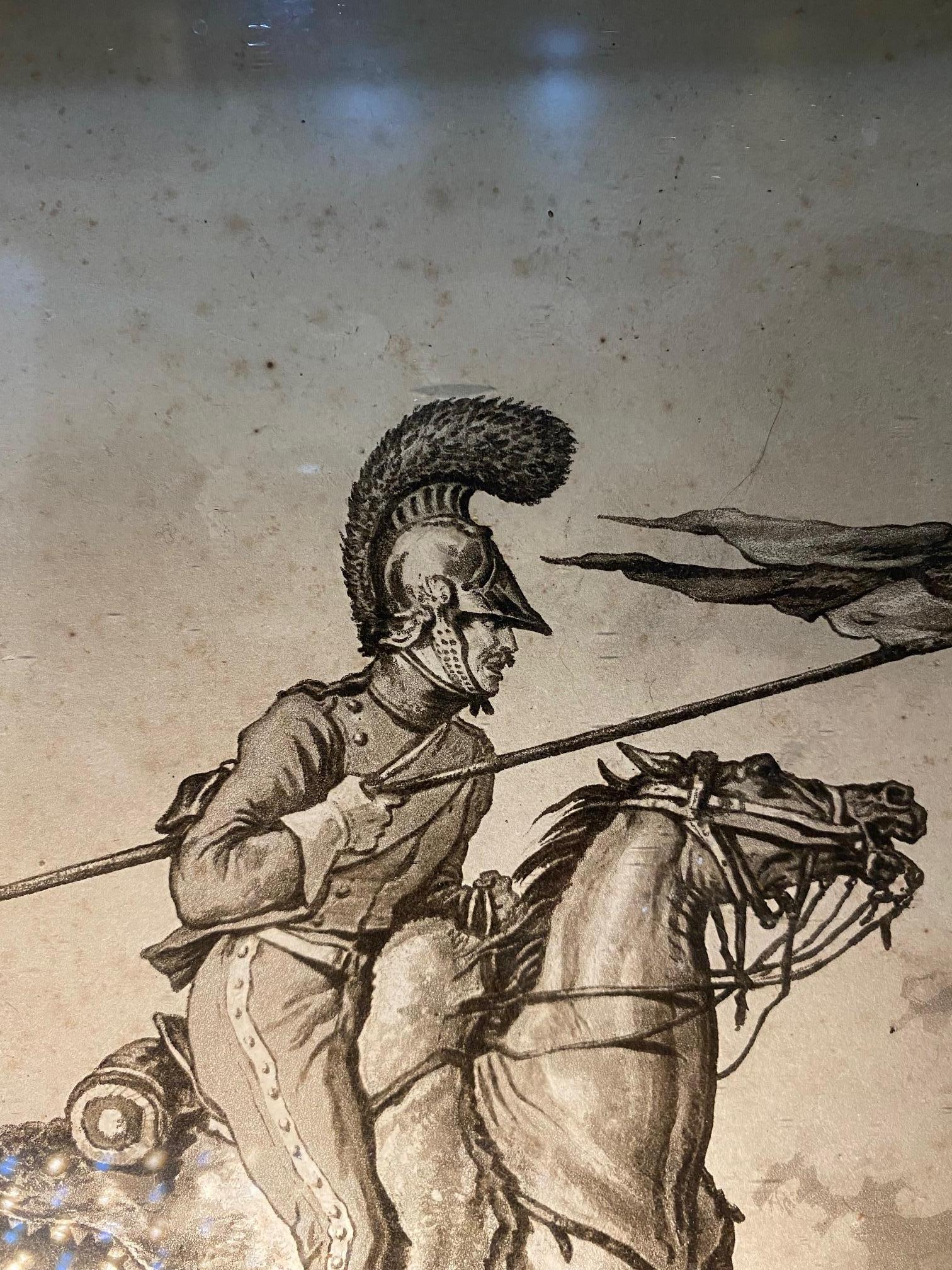 Cavalier au galop de Carle Vernet - Dessin sur papier 25x30 cm - Art de Carle Vernet (Antoine Charles Horace Vernet)