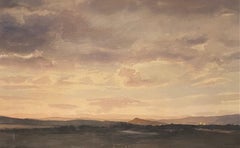 Landscape by Claude Sauthier - Watercolor on paper 40x60 cm