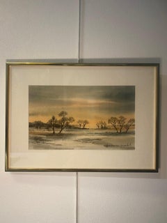 Paisaje acuarela de Jeannine Wahl - 18x30 cm