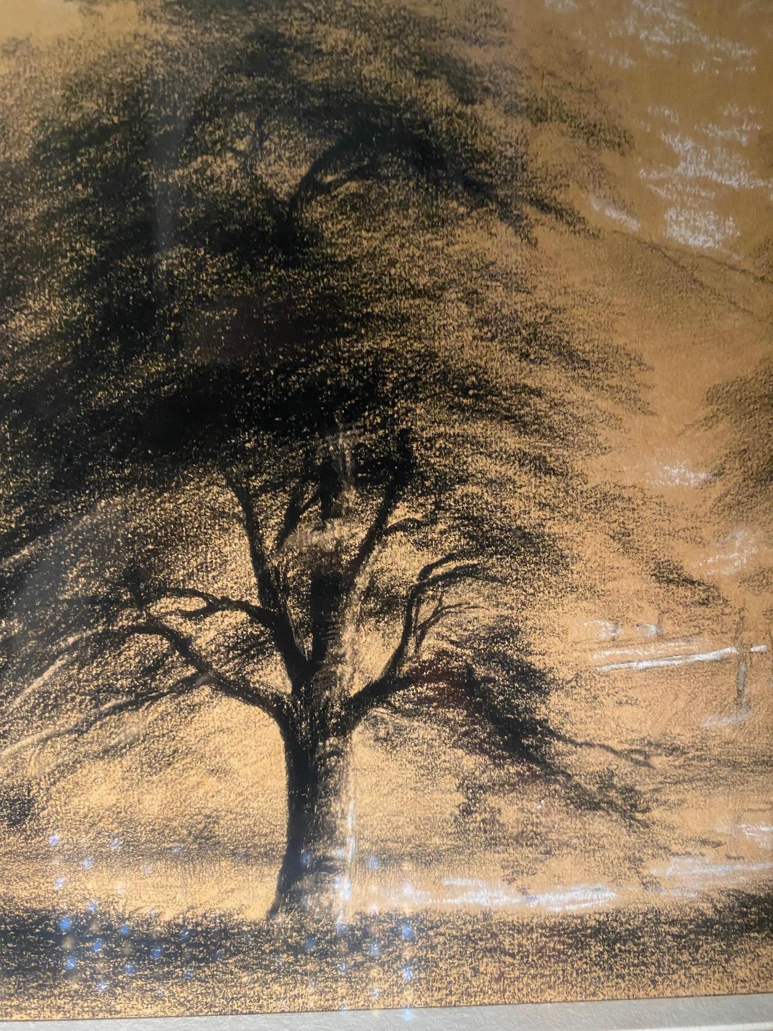 Nature by Charles Kern Fiedler - Pastels on paper 30x40 cm For Sale 3