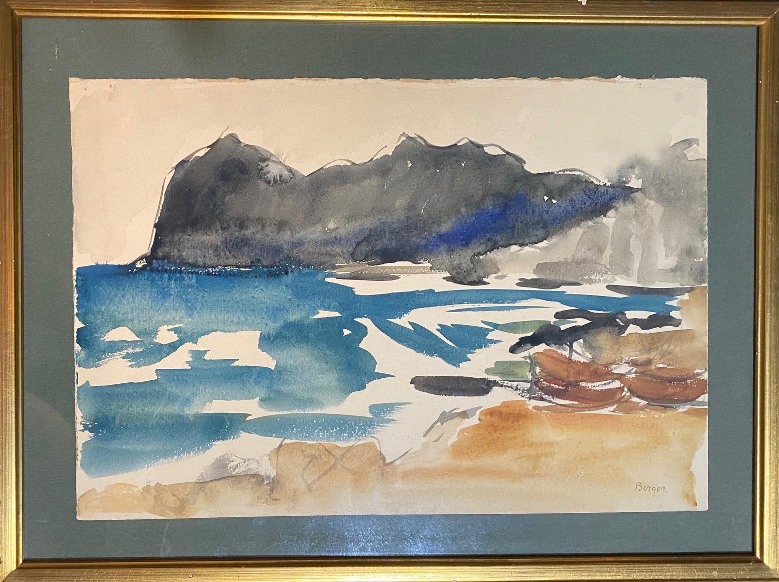 Rocks of Sicily by Hans Berger - Watercolor on paper 25x37 cm 1