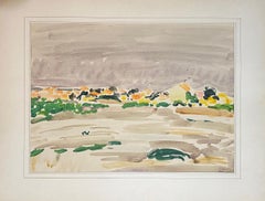 Provence's landscape by Hans Berger - Watercolor on paper 36x50 cm