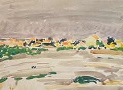 Provence's landscape by Hans Berger - Watercolor on paper 36x50 cm
