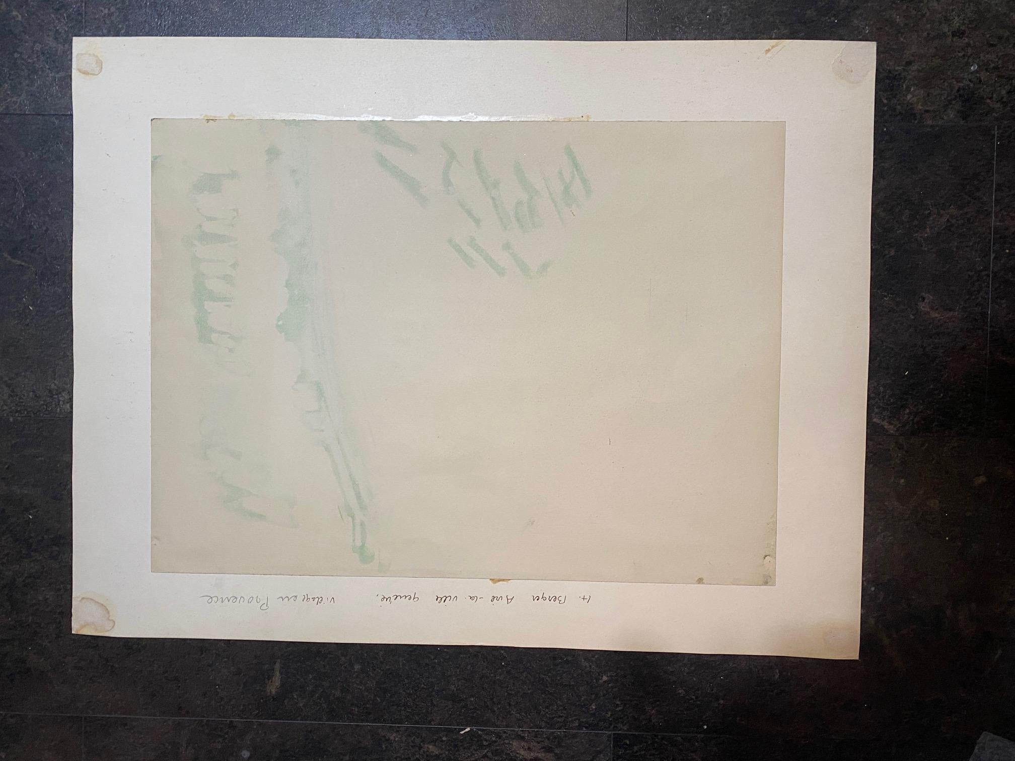 Paysage de Provence par Hans Berger - Aquarelle sur papier 36x50 cm 4