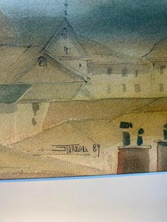 "Cathédrale Saint Pierre, Geneva" by Jacques Tornare - Watercolor 33x53 cm