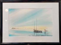 « Neptune boat » de Jacques Tornare - Aquarelle 34x54 cm