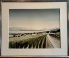 "En la costa Vaudoise, Suiza" de René Zwahlen - Acuarela 44x57 cm