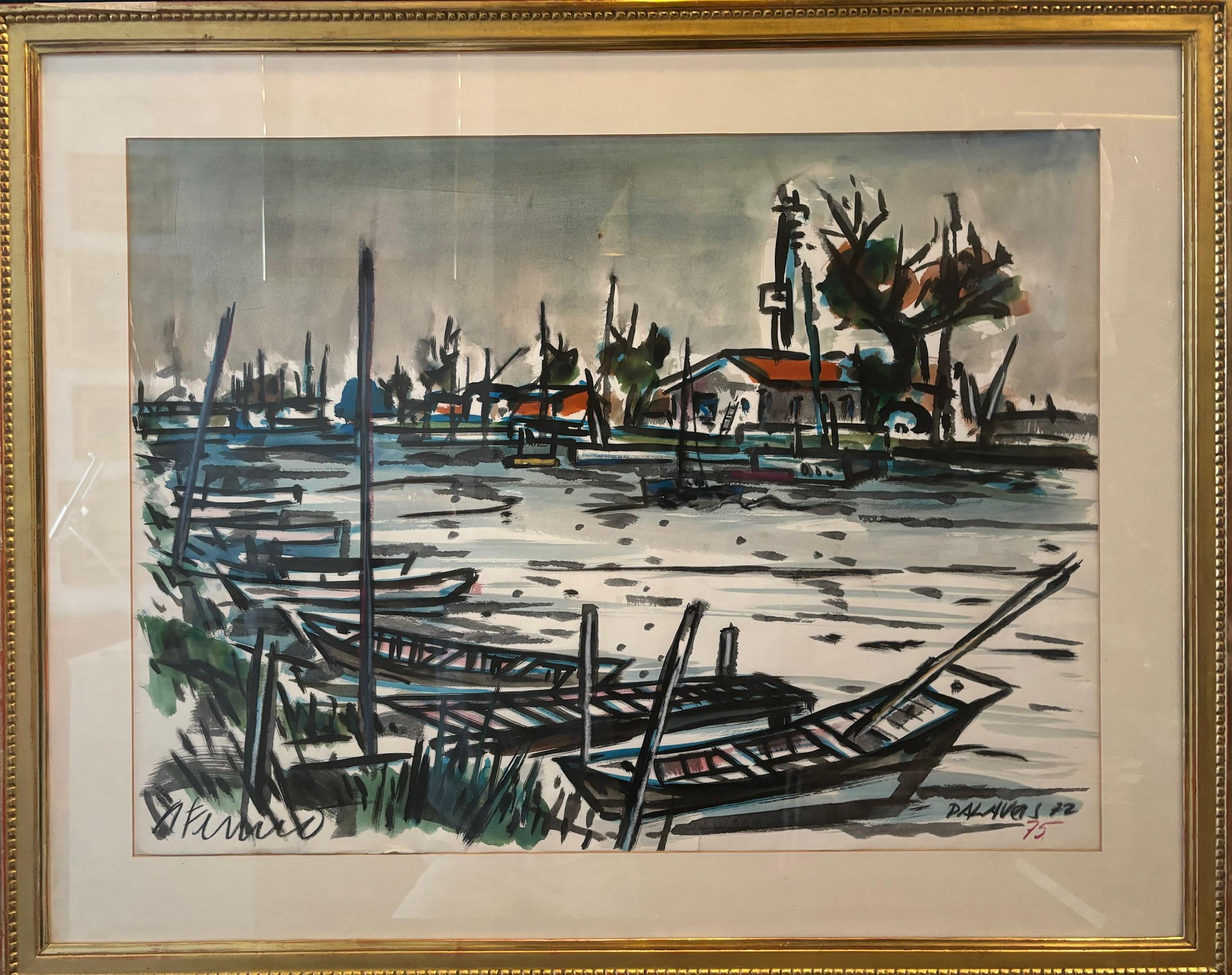 Watercolor on paper sold with frame and glass
Total size with frame 75x95 cm

Roger Ferrero is a French watercolor artist known for his vibrant and expressive landscapes, cityscapes, and seascapes. His work often captures the light, atmosphere, and
