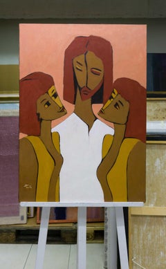 "First words to two women" by Gilbert Pauli - Oil on canvas