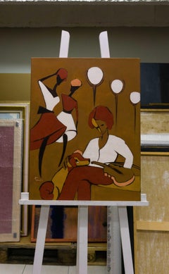 Der Geiger von Gilbert Pauli - Öl auf Leinwand 50x65 cm