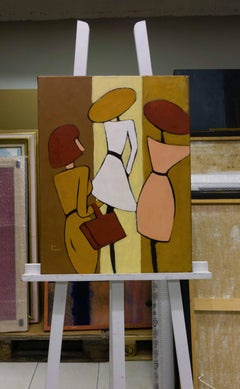 « Hats » de Gilbert Pauli - Huile sur toile 46x61 cm