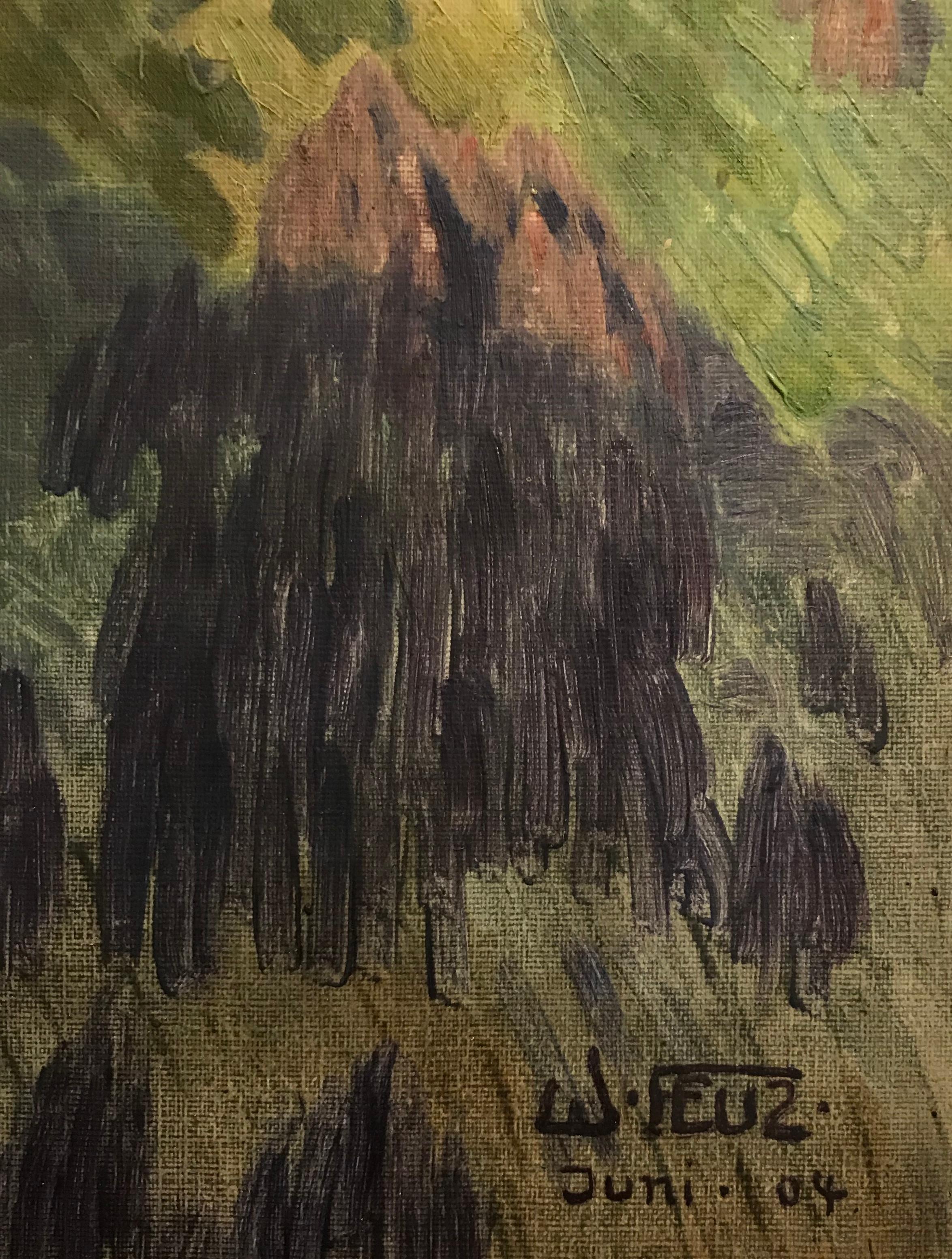 Vue de montagnes - Mountain view - Modern Painting by Werner Feuz