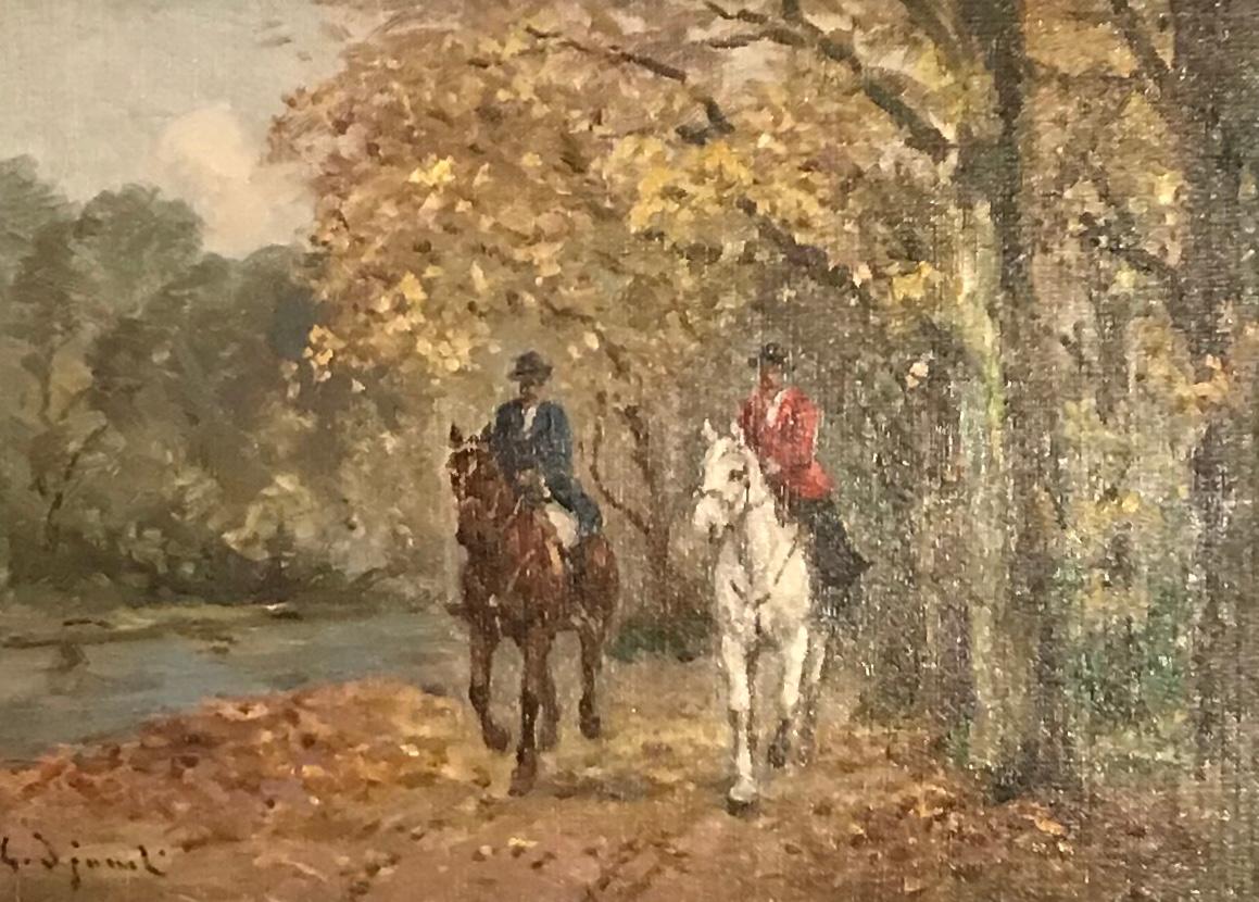 Georges Djakeli Animal Painting - Horse riding