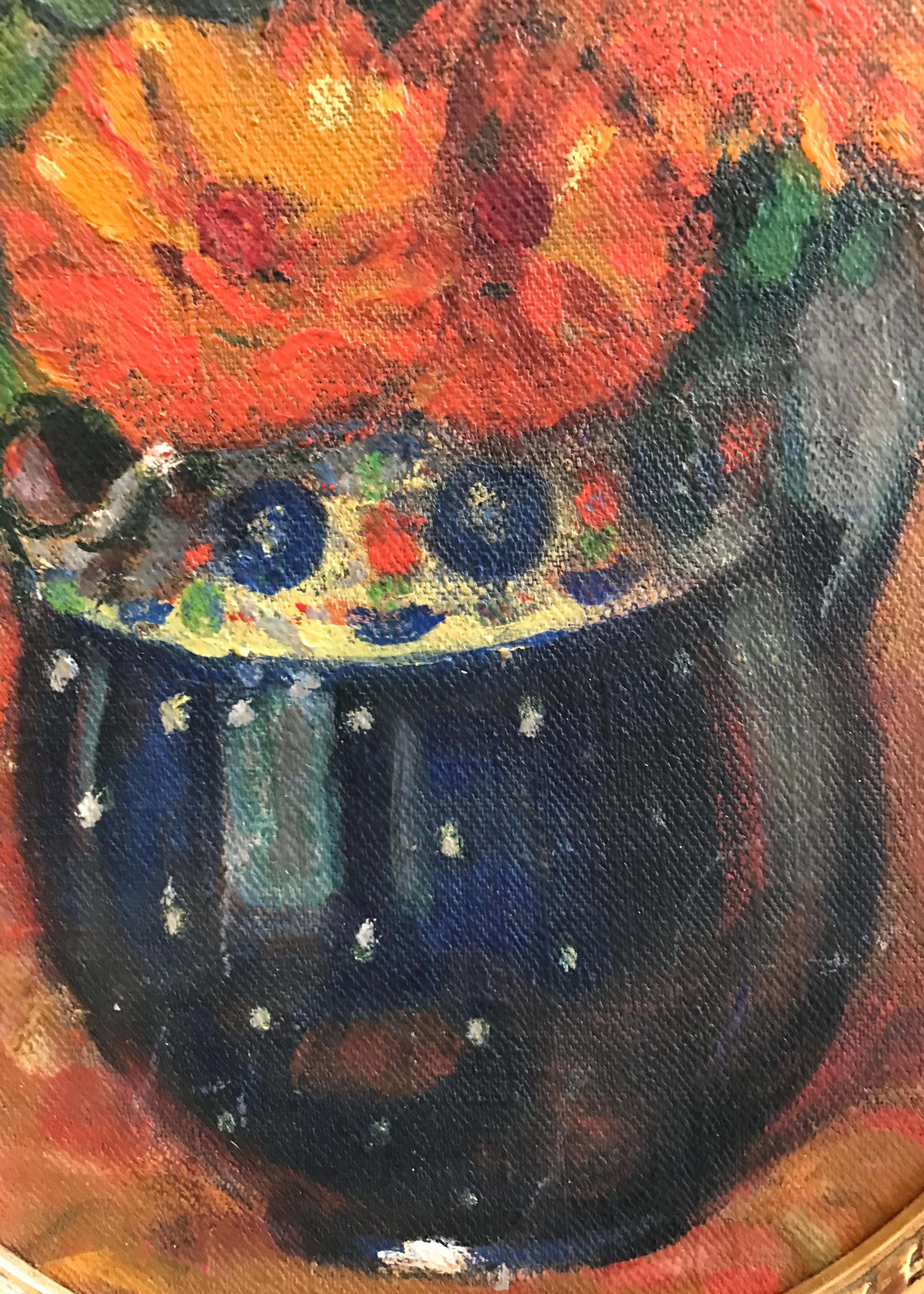 The thun pot by Aloys Hugonnet - Oil on canvas board For Sale 1