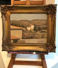 Countryside landscape in Sanary by René Guinand - Oil on canvas 22x27 cm