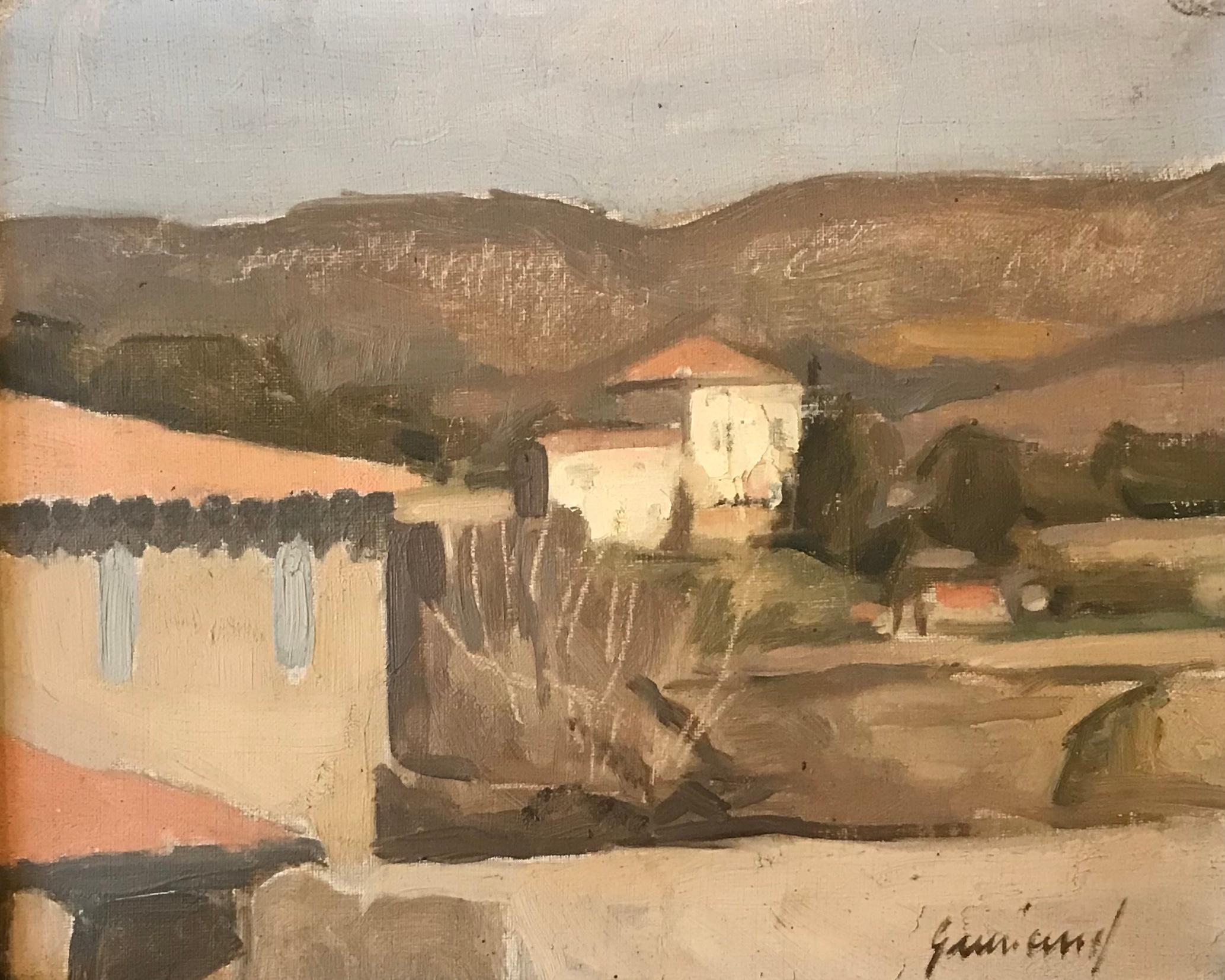 Countryside landscape in Sanary by René Guinand - Oil on canvas 22x27 cm