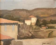 Paisaje campestre en Sanary de René Guinand - Óleo sobre lienzo 22x27 cm