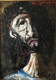 Bearded man by William Goliasch - Oil on canvas