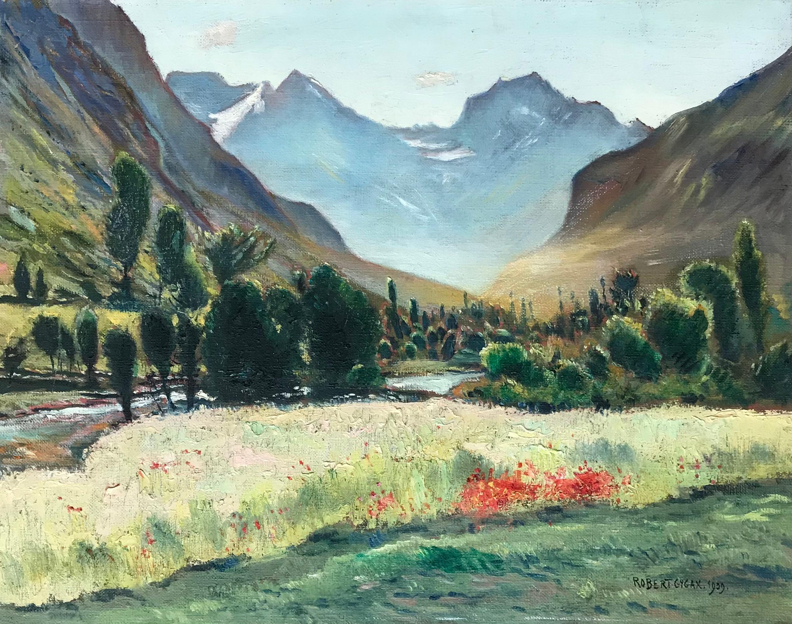 Robert Gygax Landscape Painting - Mountain landscape