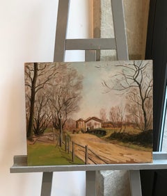 "Sala Biellese, Italia" di Jean Ferdinand Chomel - Olio su cartone