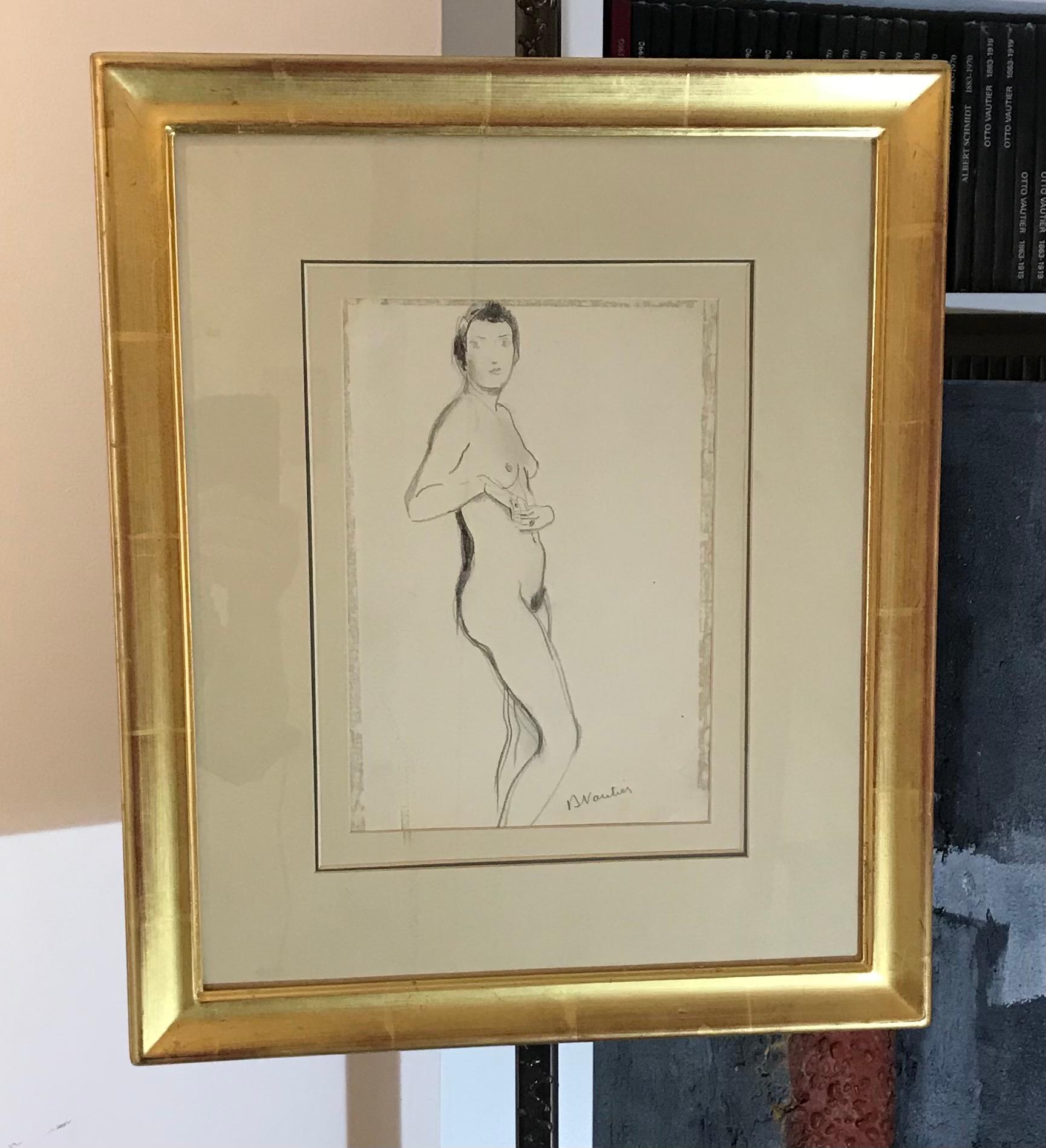 Nude sketch n°1 - Academic Art by Benjamin II Vautier